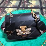 Gucci Queen Margaret Leather Bag Black