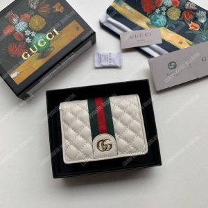 Gucci Leather Card Case With Double G Off-White - Image 9