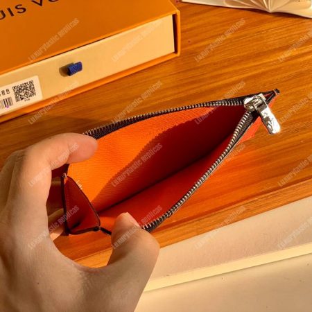 LV Coin Card Holder Orange - Image 8