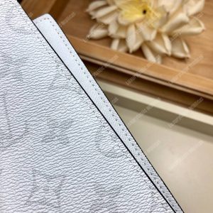 LV Brazza Wallet K45 Taiga Monogram Blanc - Image 8