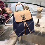 LV Lockme Backpack Mini Blue