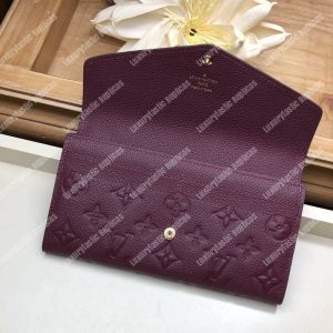 LV Sarah Wallet Monogram Empreinte Leather Raisin Purple - Image 3