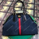 Gucci Re(Belle) Large Top Handle Tote Suede Blue