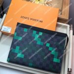LV Pochette Voyage MM Damier Graphite Pixel Green