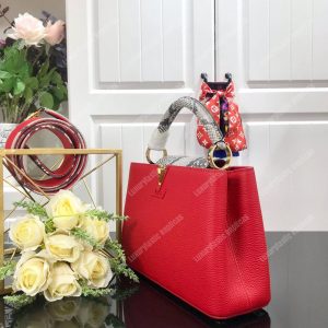 LV Capucines BB Taurillon Python Rouge - Image 4