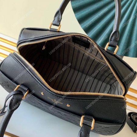 LV Speedy Bandouliere 25 Monogram Empreinte Leather Noir - Image 8