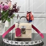 LV Spring Street Monogram Vernis Creme Beige