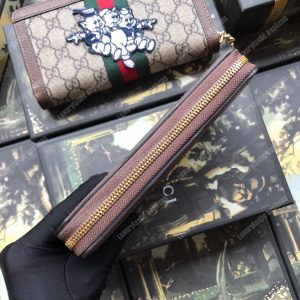 Gucci Ophidia GG Zip Around Wallet With Three Little Pigs - Image 3