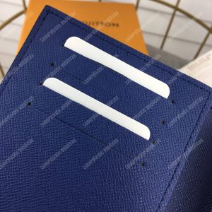 LV Passport Cover Taiga Monogram Cobalt - Image 9