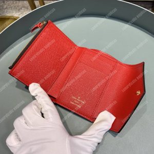 LV Victorine Wallet Damier Ebene Cerise Red - Image 8