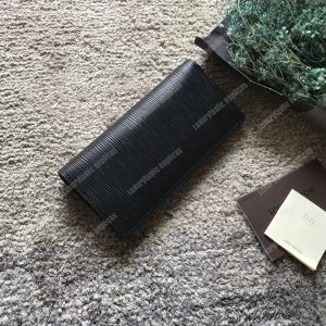 LV Circle signature Brazza Wallet Epi Leather Noir - Image 10