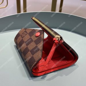 LV Victorine Wallet Damier Ebene Cerise Red - Image 6