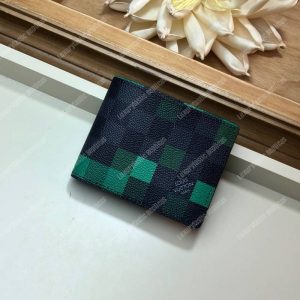 LV Slender Wallet Damier Graphite Pixel Green - Image 3
