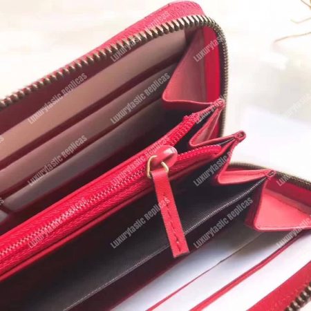 Gucci GG Marmont Zip Around Wallet Hibiscus Red - Image 5