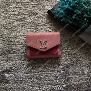 LV MyLockMe Compact Wallet Rose Boudoir Lie de Vin - Image 10