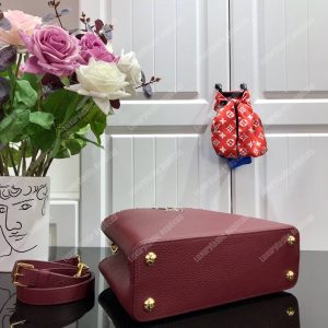LV Capucines BB Taurillon Python Bordeaux - Image 6