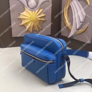 LV Outdoor Messenger PM Taiga Leather Cobalt - Image 10