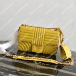 Prada Diagramme Medium Leather Bag Yellow