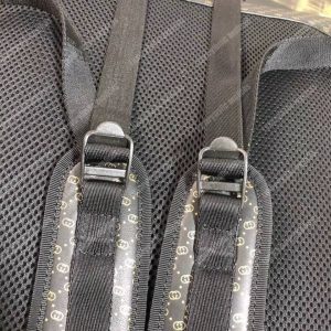 Gucci Dapper Dan Backpack With Gold GG Pattern - Image 8