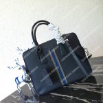 Prada Saffiano Leather Work Bag Blue