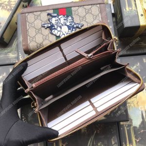 Gucci Ophidia GG Zip Around Wallet With Three Little Pigs - Image 4