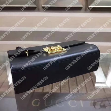 Gucci Padlock Leather Shoulder Bag Black - Image 3