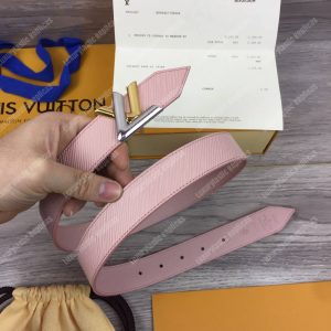 LV Twist 30MM Epi Leather Belt Rose Ballerine - Image 3