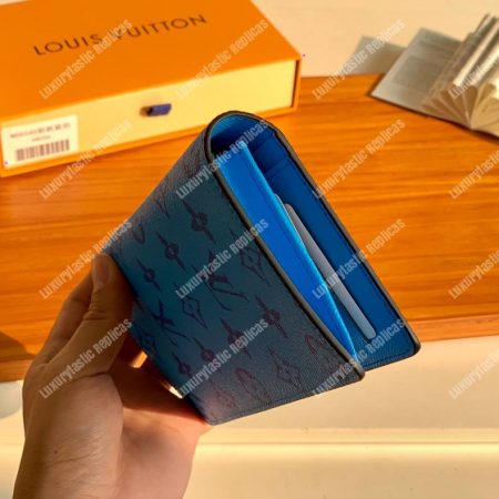 LV Brazza Wallet Blue - Image 5