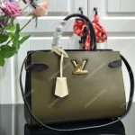 LV Twist Tote Epi Leather Kaki Creme Noir
