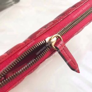 Gucci GG Marmont Zip Around Wallet Hibiscus Red - Image 3