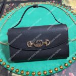 Gucci Zumi Black Smooth Leather Small Shoulder Bag