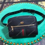 Gucci Ophidia Black Leather Small Belt Bag
