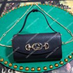 Gucci Zumi Black Smooth Leather Mini Bag