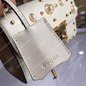 Gucci Padlock Shoulder Bag White With Pearls - Image 4