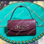 Gucci Zumi Burgundy Smooth Leather Mini Bag