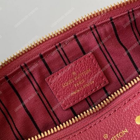 LV Speedy Bandouliere 25 Monogram Empreinte Leather Cherry Berry - Image 9