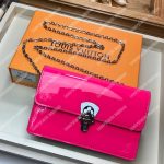 LV Cherrywood Chain Wallet Patent Leather Monogram Berlingot Pink