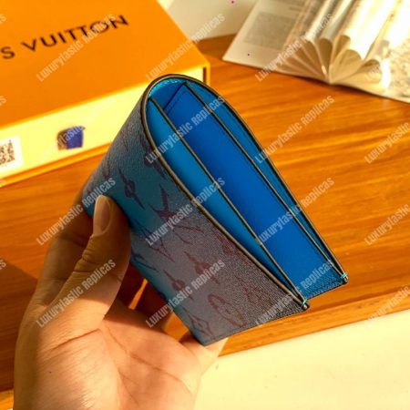 LV Passport Cover Blue - Image 6