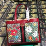 Gucci Ophidia GG Flora Medium Tote Red
