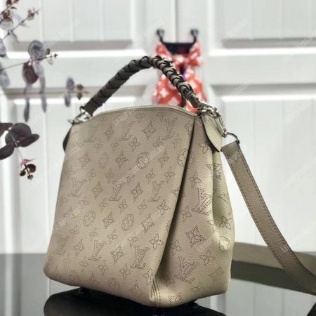 LV Babylone Chain BB Mahina Galet Gray Braided Handle - Image 3
