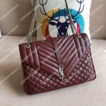 Saint Laurent Classic Large Soft Envelope Dark Red