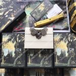 Gucci Queen Margaret Leather Card Case Wallet White