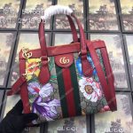 Gucci Ophidia GG Flora Small Tote Bag Red