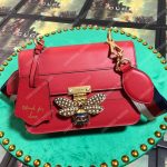 Gucci Queen Margaret Leather Bag Red