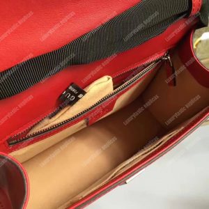 Gucci Lilith Leather Top Handle Bag Red - Image 8