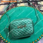 Gucci Mini Laminated Leather Bag Green