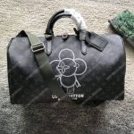 LV Keepall Bandouliere 45 Monogram Eclipse Canvas