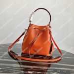 Prada Saffiano Leather Bucket Bag Orange