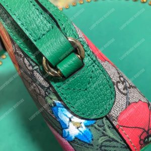 Gucci Ophidia GG Flora Small Shoulder Bag GG Supreme Green - Image 4