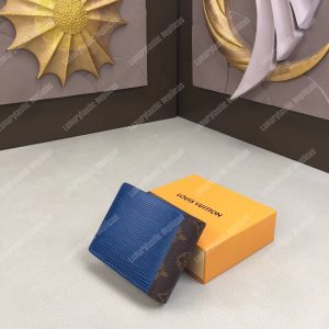 LV Patchwork Multiple Wallet Epi Leather Blue - Image 7